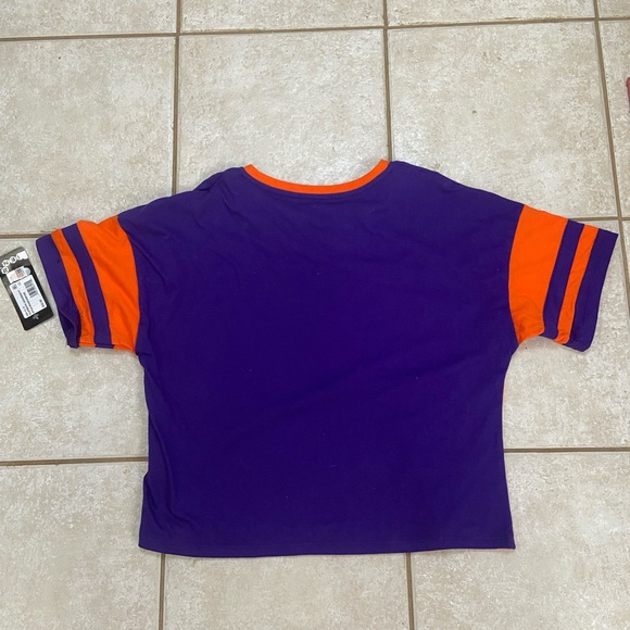 NWT Crop Kids Clemson Tigers Shirt - Orange and Purple - Picture 4 of 4